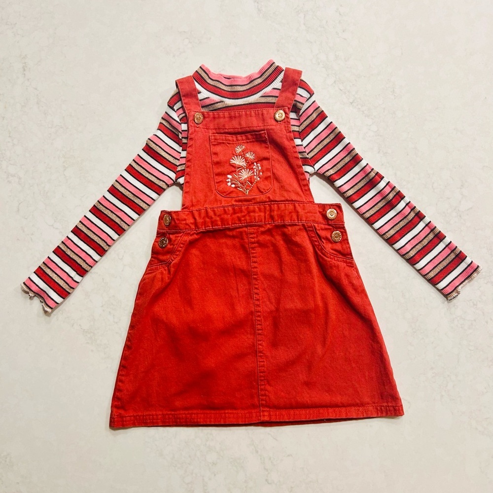 Girls Fall Jumper and Long Sleeve Matching Set Size Small